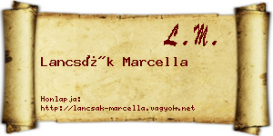 Lancsák Marcella névjegykártya